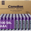 Camelion Ultra Alkaline Batterien AAA Batterien 100 Stück, Batterien 10 Jahre Haltbarkeit